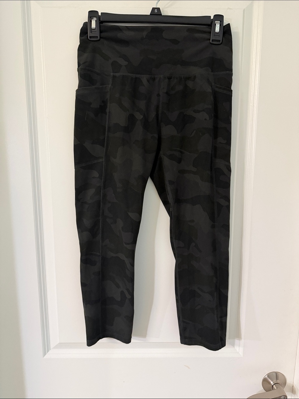RBX Black Charcoal Camo High-Waist Leggings with Pockets